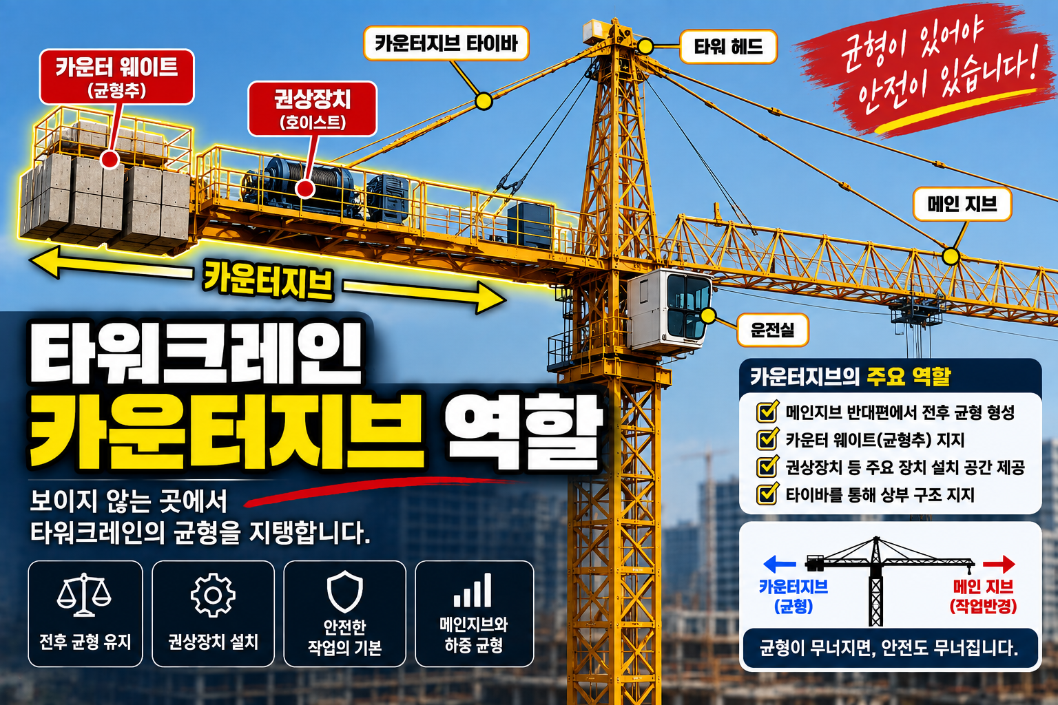 타워크레인 카운터지브 역할