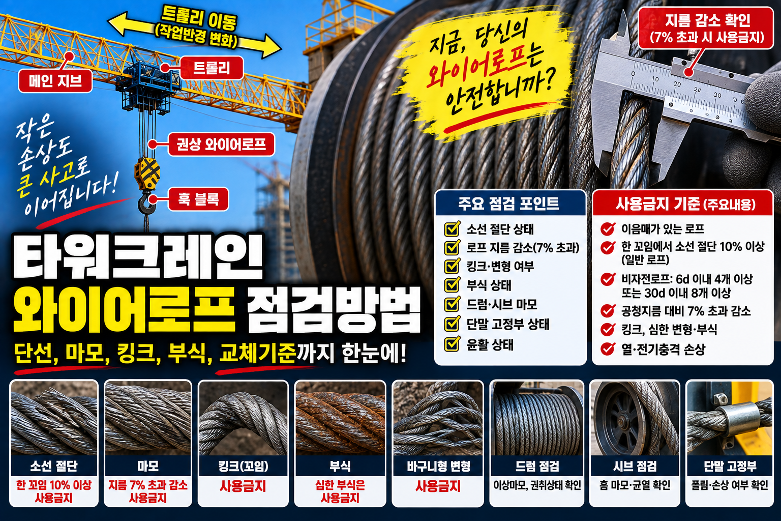 타워크레인 와이어로프